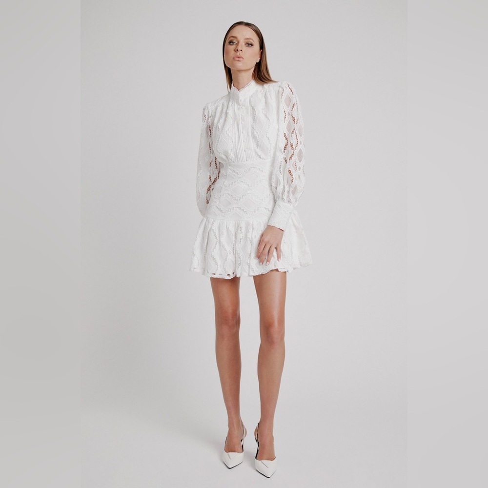Bardot Remy Lace Dress White XL US 12